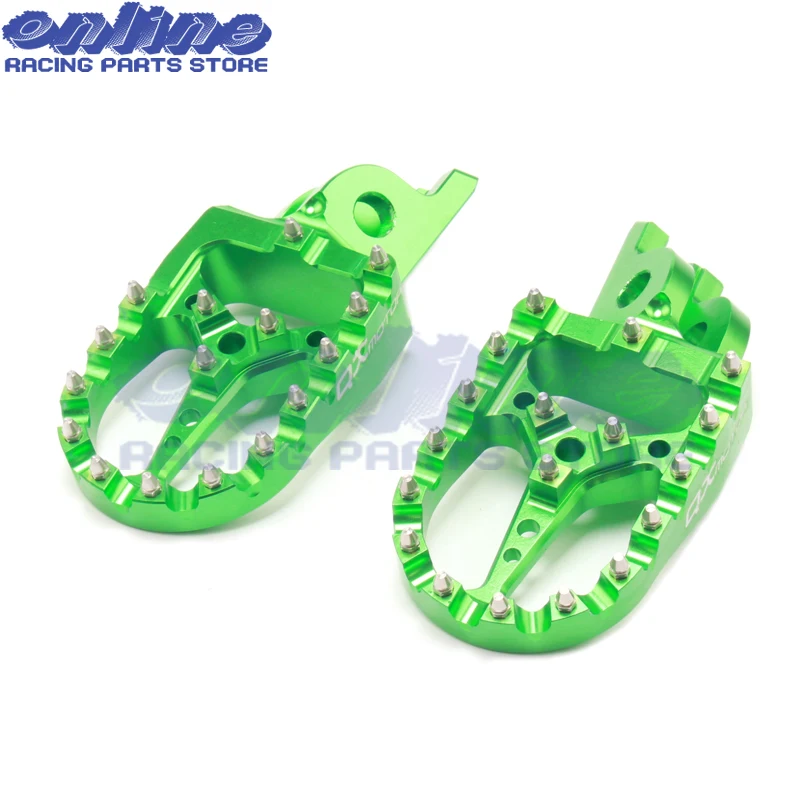 Алюминий CNC мотоциклетные подставки для ног колышки педали KX125 KX250 1997 2001 KX500 1988 1990