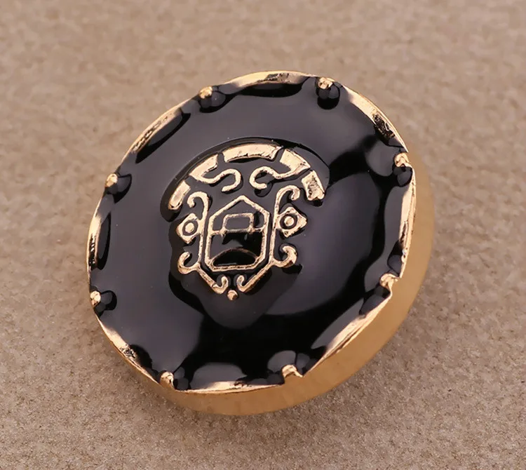 POVUOP 20 мм 10 шт./лот точечный Черный Масляный костюм металлическая кнопка модное