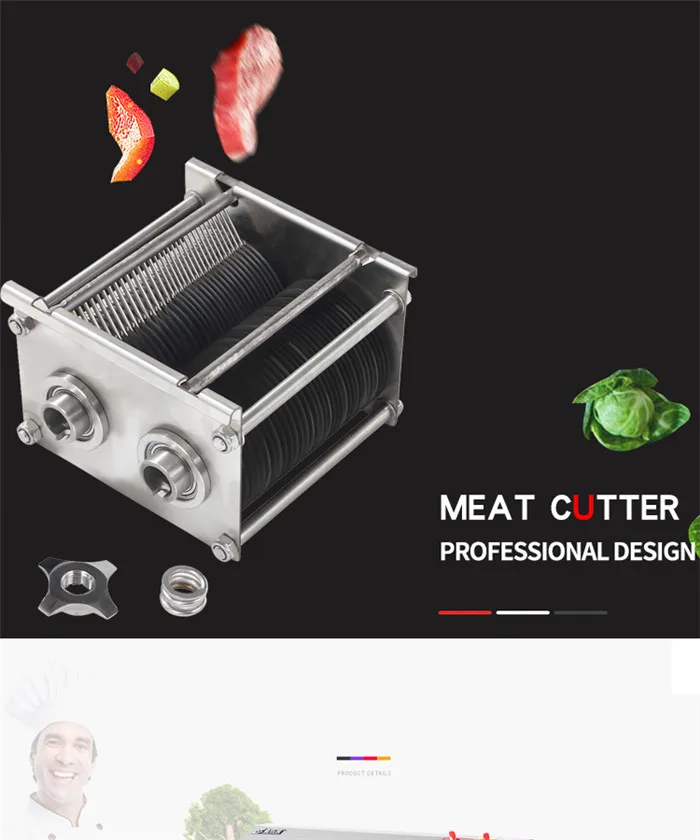 Измельчения мяса Slicer коммерческих Приспособления Нержавеющая сталь высокое Мощность Съемная Электрический Slicer Shred фарш клизма машина
