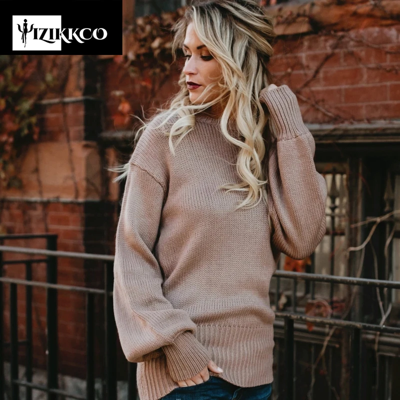 Пикантные спинки Вязание пуловер Мода свитер для повседневной носки Для женщин
