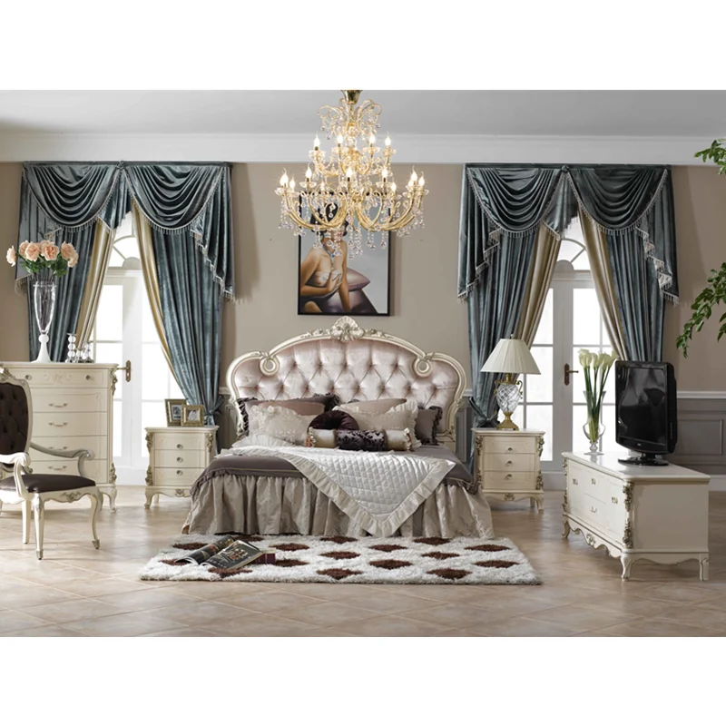 CBMMART античный внешний вид мебель для спальни двуспальные кровати наборы|Наборы