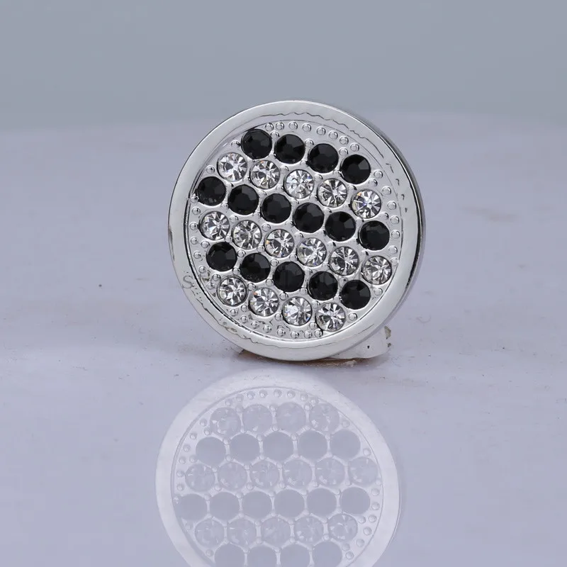 My 33 мм кулон для монет черный белый серебристый цвет горный хрусталь держатель