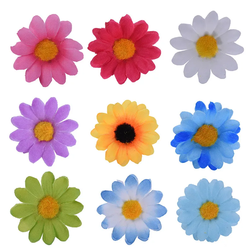 100 шт. искусственных цветов цветок маргаритки для дома гостиной свадебной