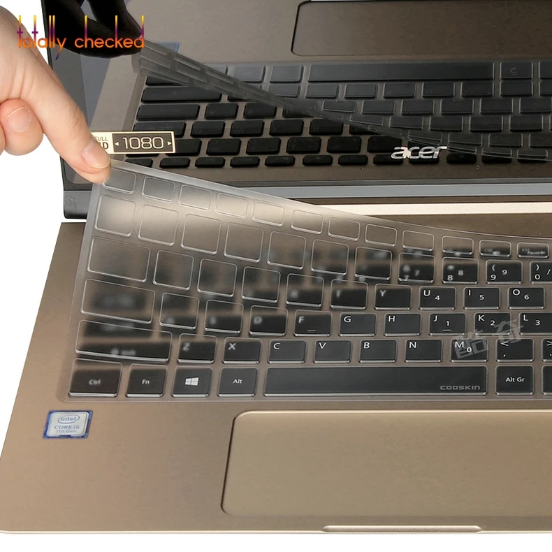Кожаный чехол для защиты клавиатуры ноутбуков Acer Swift 7 Spin Ультратонкий Мягкий