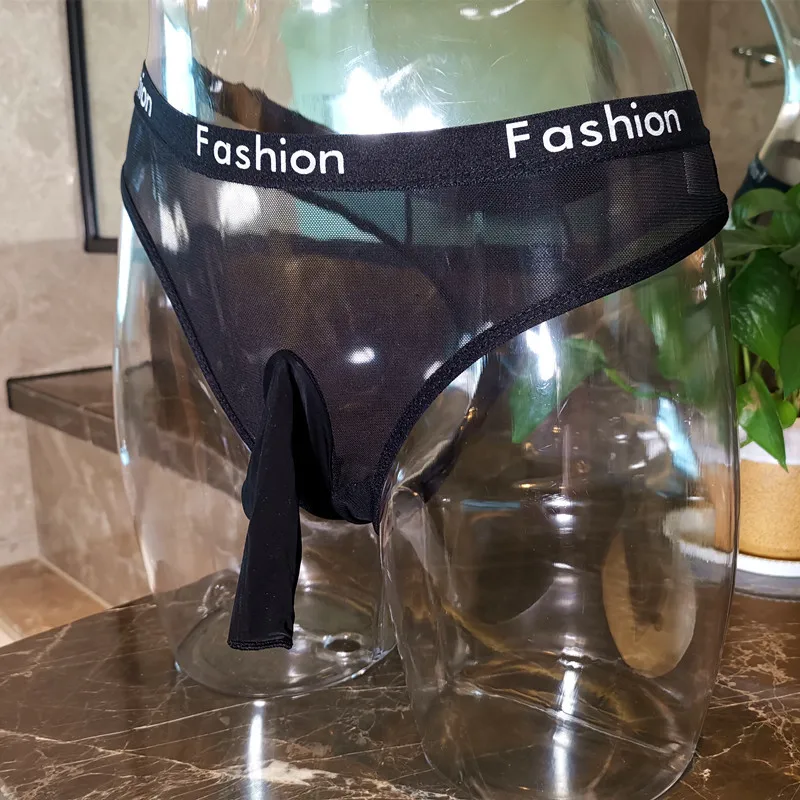 Мужские прозрачные стринги мужские Слоны G String пикантные сетчатая Мужская Крышка