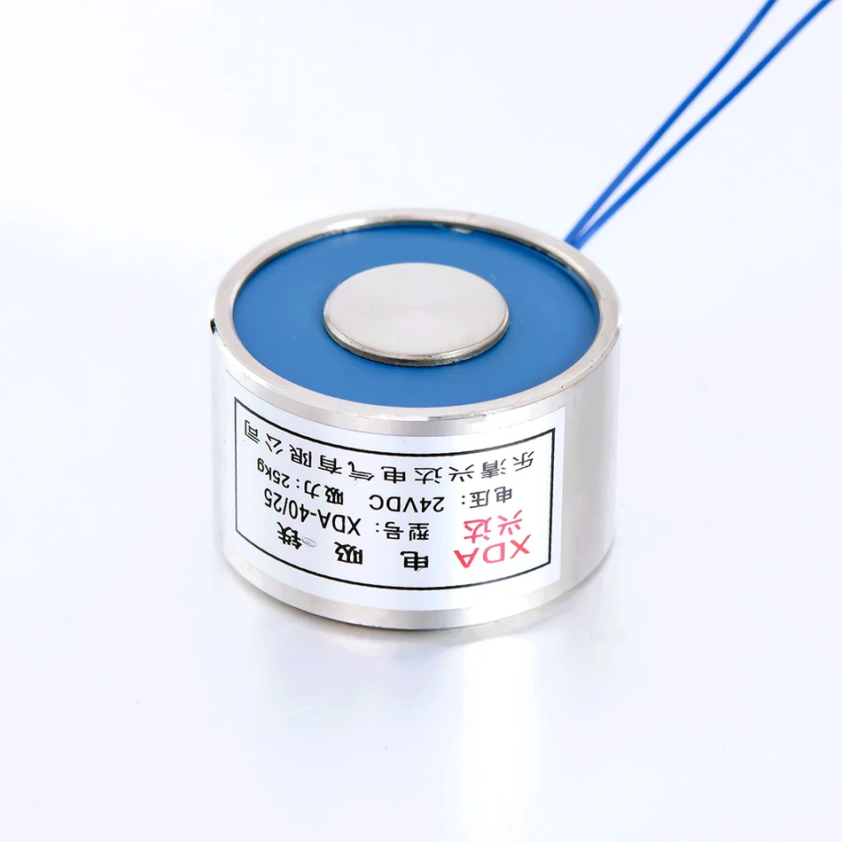 Высокое качество JK40/25 DC 6V 12V 24V электромагнит подъема 25кг соленоидная присоска