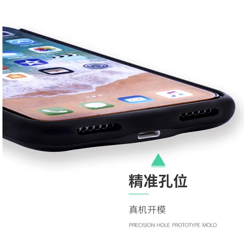 Для iPhone X XS чехол для батареи 6000 мАч емкость мрамор портативный внешний