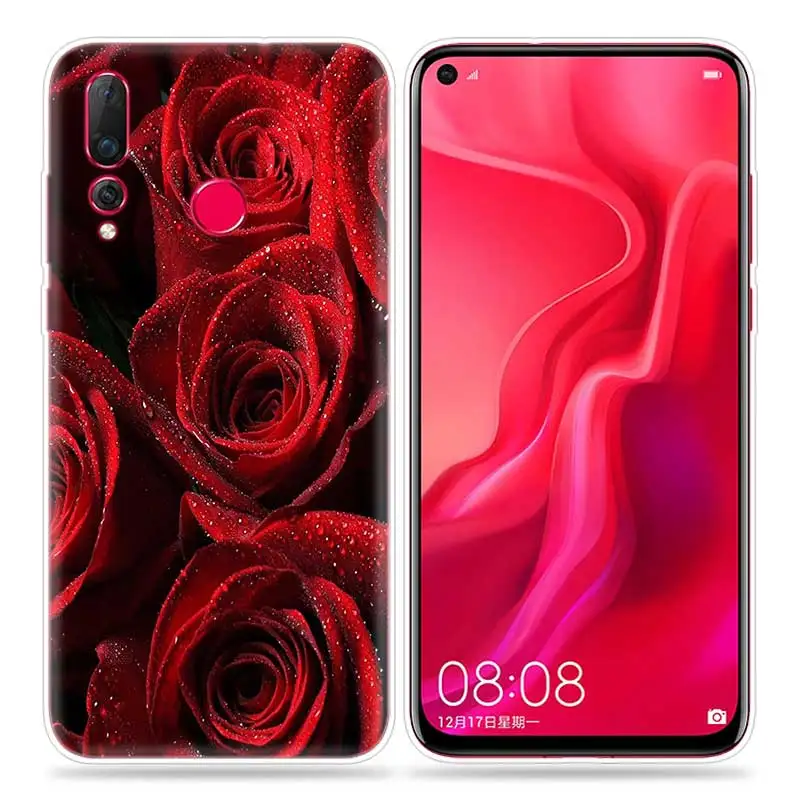 13 Мягкий чехол из ТПУ с принтом красной розы для huawei Honor 10i 8S 8A 8C 8X10 9 Y9 Y7 Y6 Y5 Play Lite силиконовый чехол Fundas - Цвет: 13