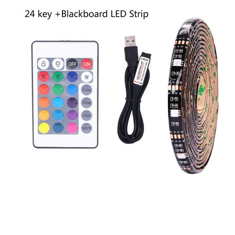 Светодиодная лента 5 В 1 м/2 м водонепроницаемая RGB 5050SMD 16 цветов для фонового