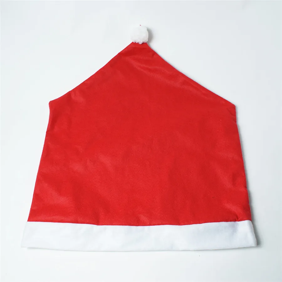Новая горячая Распродажа Красный Christmast стиль шляпы чехол на стул украшения Санта Клаус Рождественский обеденный стол вечерние Декор 50*60 см