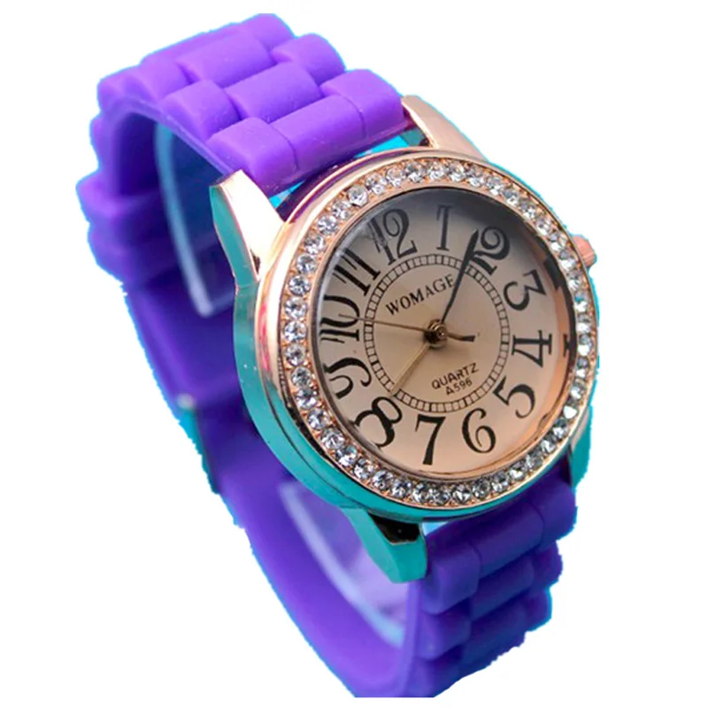 Часы женские кварцевые с силиконовым ремешком 10 цветов|watch brand|watch fwatch fashion |