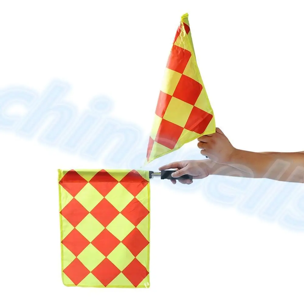 20pcs Soccer Referee Flag with Bag Football Judge Sideline Sports Match soccer Linesman Flags Referee