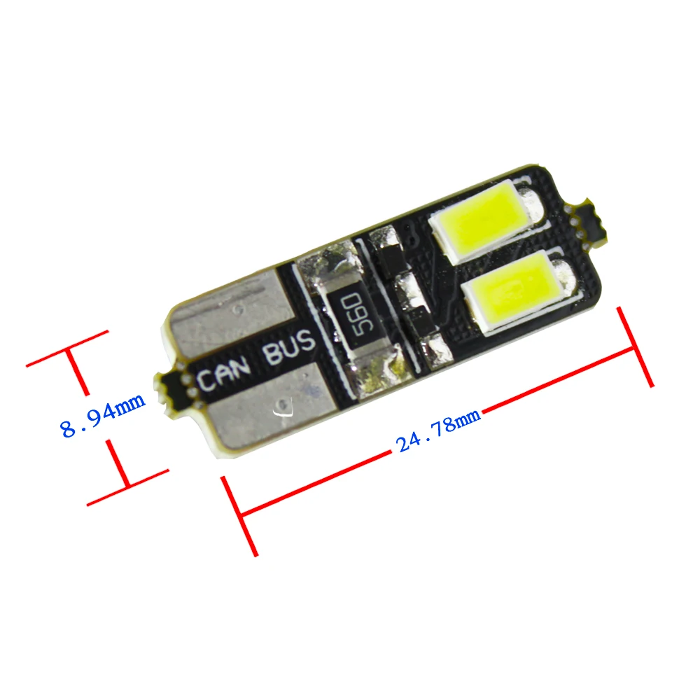 4 шт. белый Can bus без Ошибок T10 W5W 6 светодиодный кремниевые лампы 5050 SMD дальнего