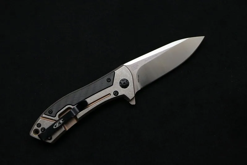 Miker zt0801cf шарикоподшипник складной Ножи D2 Титан углерода Волокно Кемпинг Охота выживания Кухонные ножи Открытый EDC инструмент