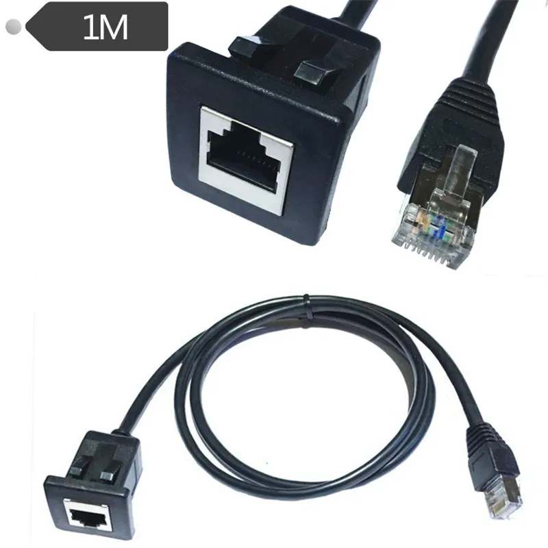 

CAT5e 100M panel wall plug panel panel module CAT5E male to female panel installation extension cable 1m/2m