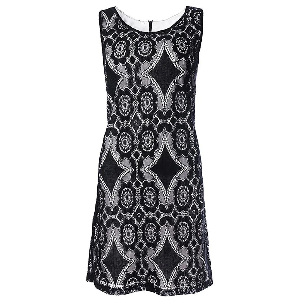 Летнее женское платье большого размера модное летнее Повседневное с круглым