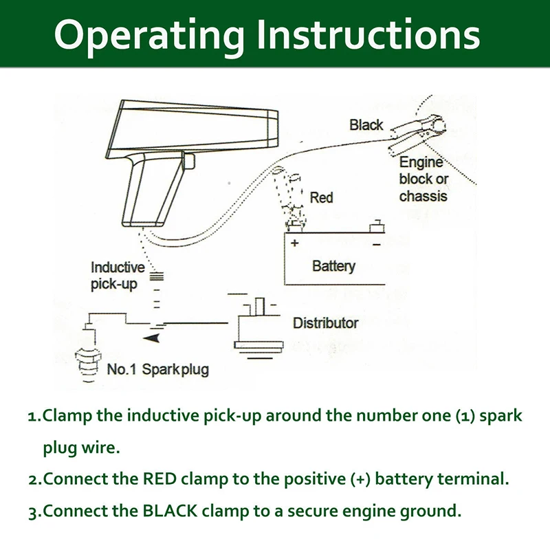Прибор для проверки стробоскопического освещения двигателя индуктивный