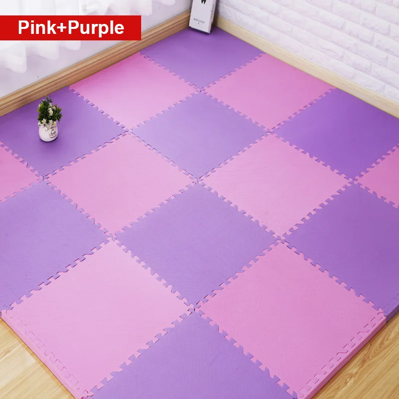 pink purple ITNEX 10 шт./лот 30*30*0,8 см для детей, eva пены игровой коврик-пазл для детей ковры, детские игрушки, ковер для детей блокируя напольный для упражнений Плитки - Цвет: pink purple