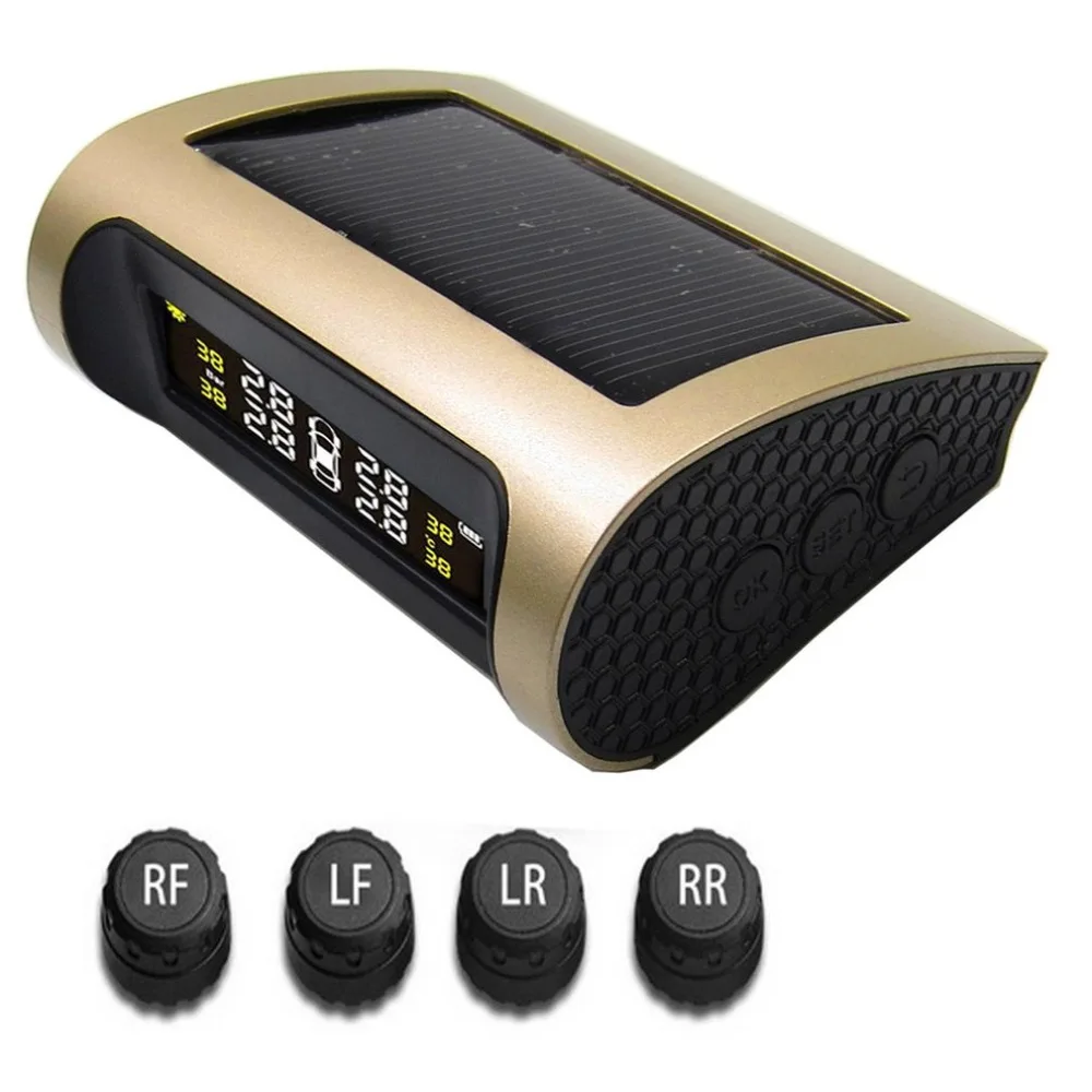 Для Steelmate Tp-s1i Tpms система контроля давления в шинах беспроводной солнечный дисплей 4 внутренних/внешних датчика