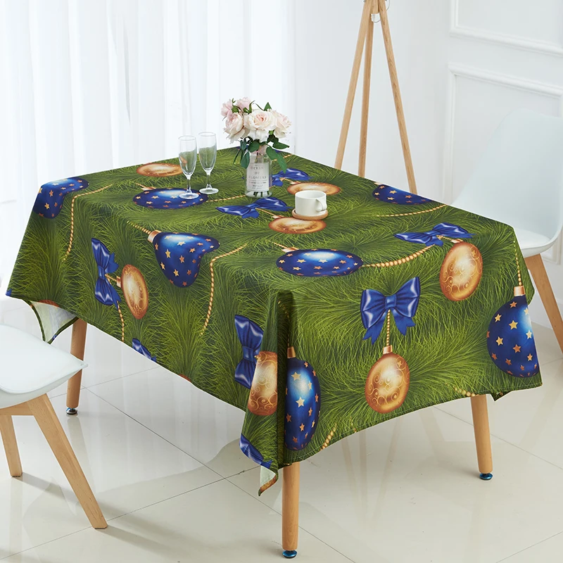 table cloth christmas tablecloth nappe rectangulaire elk snowman tree Printed toalha de mesa decoracao para casa cover | Дом и сад