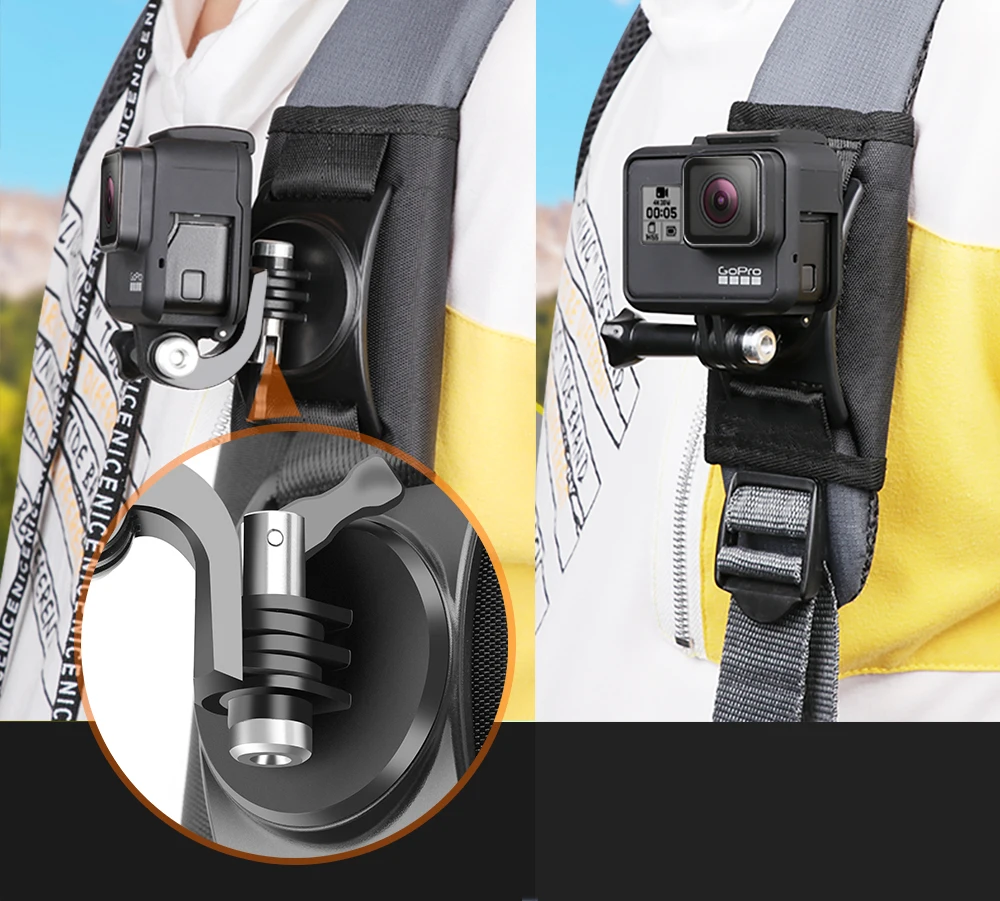 Обновленный спортивный рюкзак с креплением на 360 градусов для Xiaomi Yi для Gopro Hero 8 7 6 5 4 аксессуары для экшн-камеры