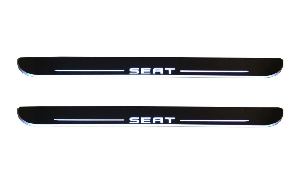 WOOBEST Водонепроницаемый ультратонкий акриловый светодиодный дверной порог для Seat