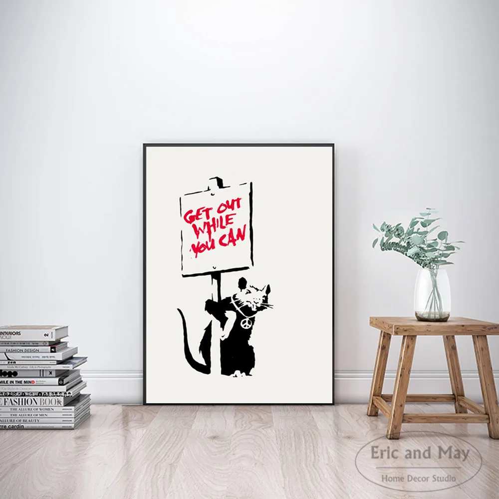 Banksy Life забавные художественные плакаты и принты, настенная живопись на холсте для гостиной, Декор для дома, без рамы
