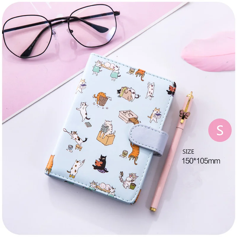 BLUE-S Kawaii блокнот рубанок bullet journal Еженедельный ежемесячный органайзер для подростков дневник Биндер программа расписание офисные школьные канцелярские принадлежности подарок - Цвет: BLUE-S