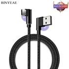 USB Type C зарядный кабель для Xiaomi Mi A1 MixMax 2 Oneplus 6, прямоугольный, L-образный, 1 м2 м3 м, 90 градусов