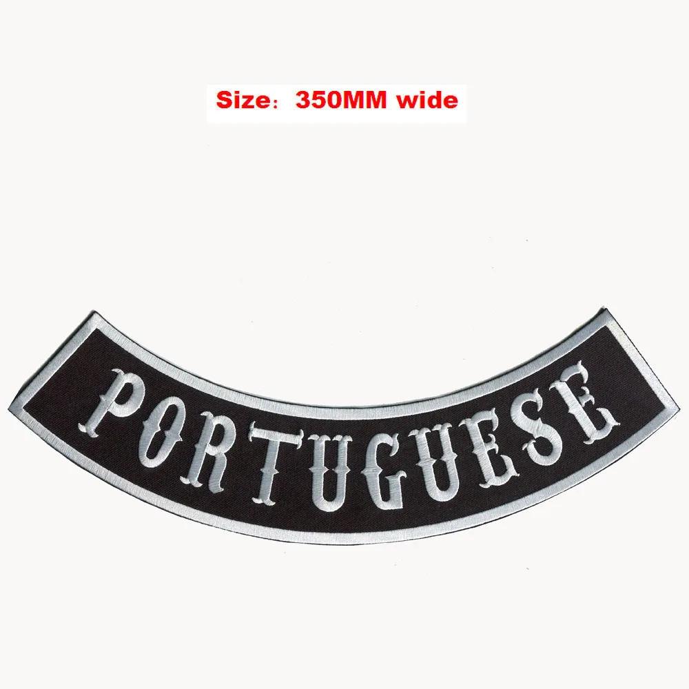 

PORTUGUESE rocker patch for full back embroidery patch 350MM wide /broderie biker/sac en broderie/sewing gifts