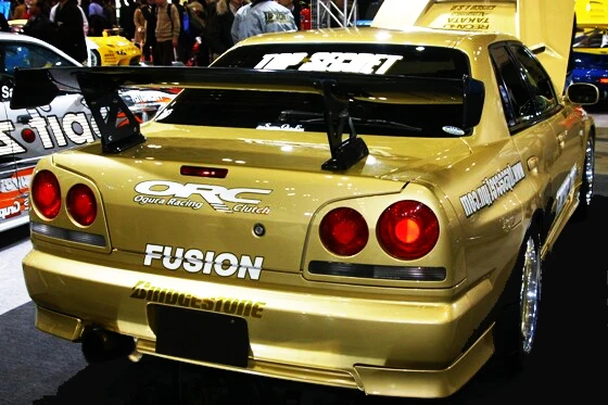 Car-styling For Nissan GTR Skyline R34 TS Style Carbon Fiber rear GT Spoiler wing Lips Aero Tuning Bodykit |
