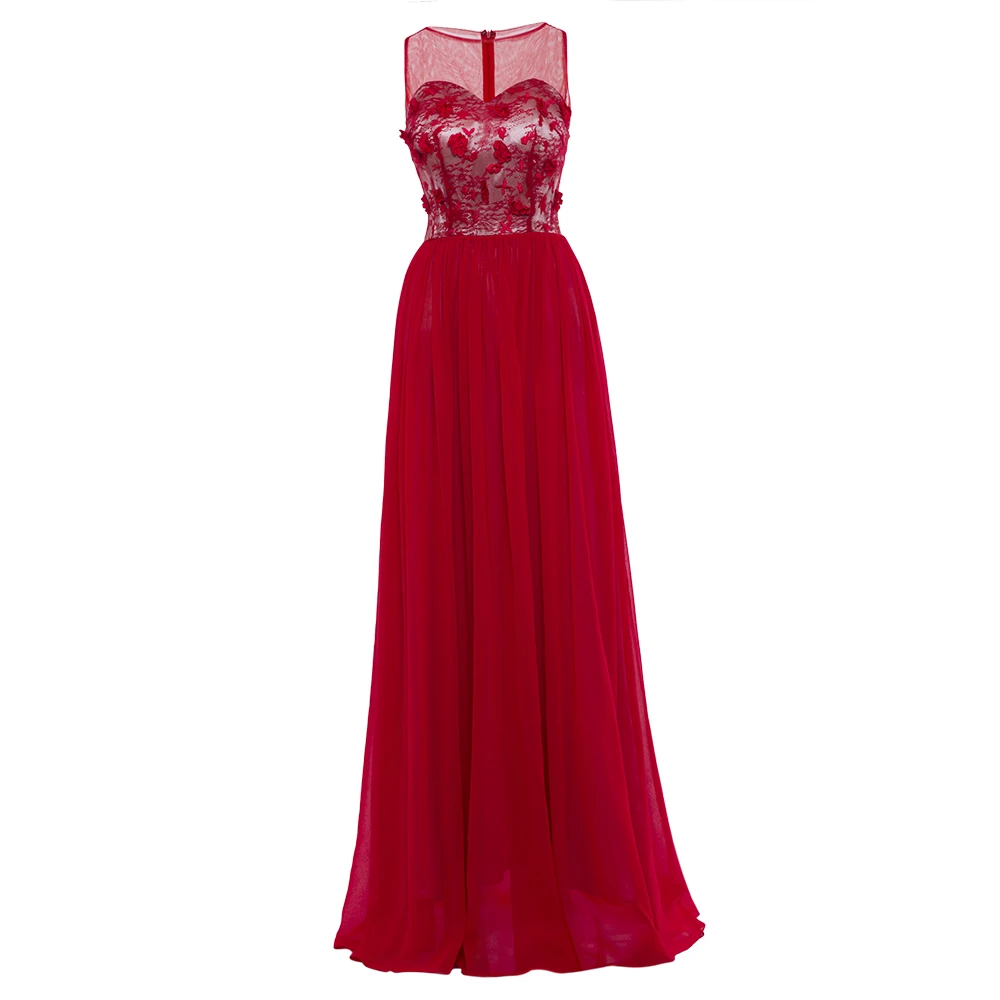 Red Dressv, темно-синее вечернее платье, недорогое ТРАПЕЦИЕВИДНОЕ ПЛАТЬЕ с аппликацией, длина до пола, свадебное вечернее платье, вечернее платье es - Цвет: Red