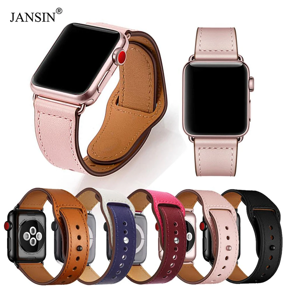 Высококачественный кожаный ремешок для часов iWatch 40 мм 44 спортивный браслет Apple