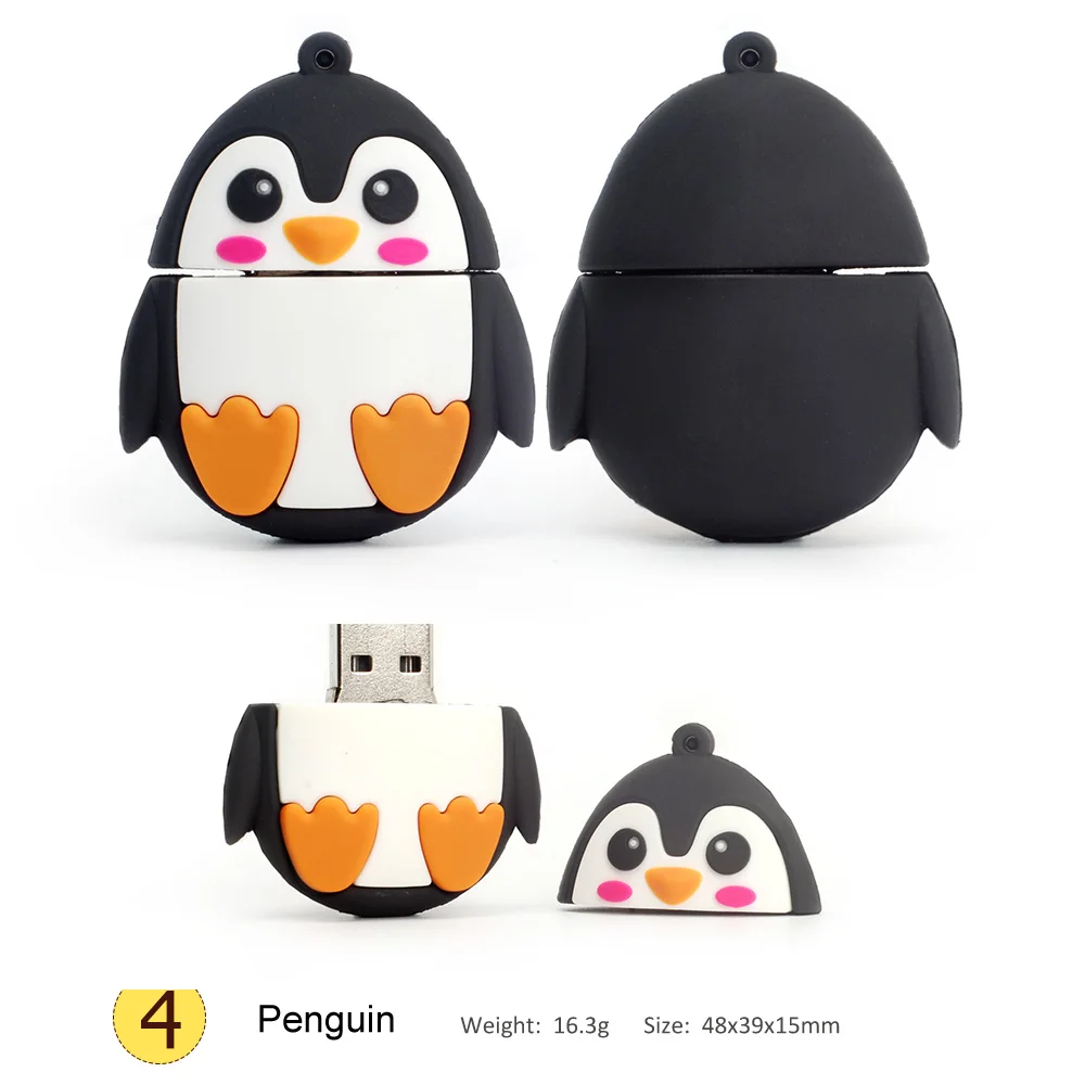 LEIZHAN животных USB флэш-накопитель 64 ГБ 32 оперативной памяти 16 Гб встроенной 8GB 4GB