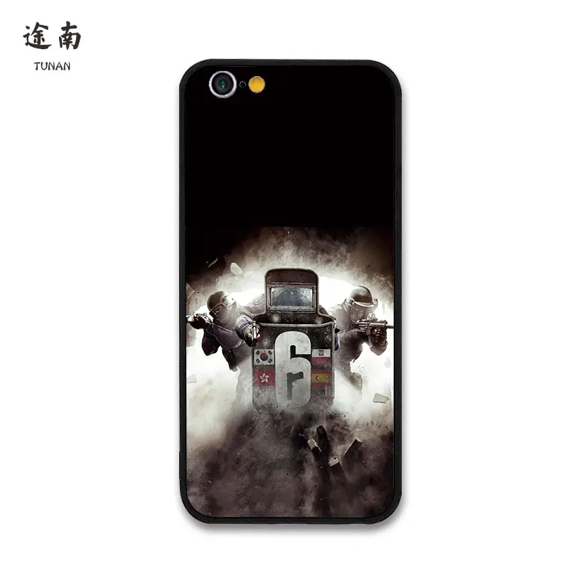 Cool rainbow six siege gema Coque Funda For Iphone 6 7 8 Plus Cute Movie Cover Case X Phone fashion Bumper Cases | Мобильные