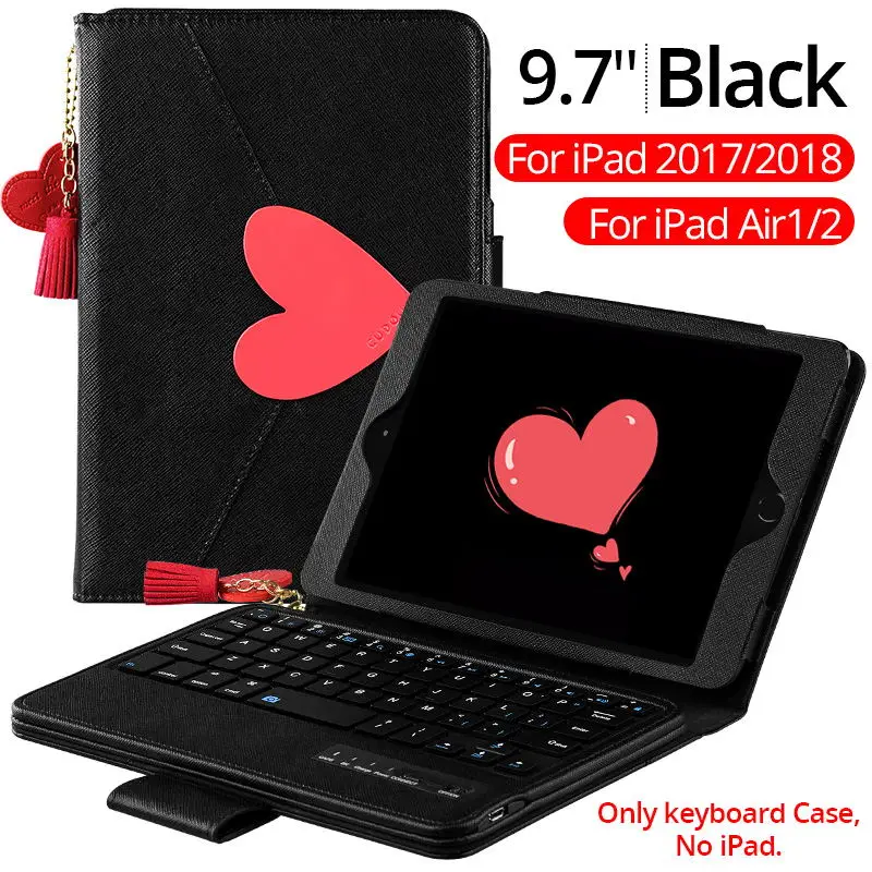 Black For iPad 9.7 PZOZ чехол для Apple iPad Pro 9,7 10,5 дюймов Новинка iPad mini 5 4 3 Air 1 2 защитный чехол с Чехлы C клавиатурой Bluetooth - Цвет: Black For iPad 9.7