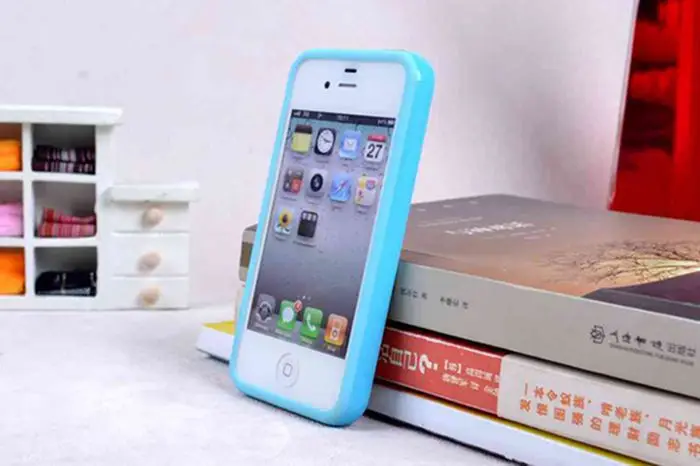 Розничная, новинка, сплошной цвет, силиконовый защитный бампер для iphone 4, 4S, tpu, чехол, чехлы для мобильных телефонов, 10 цветов