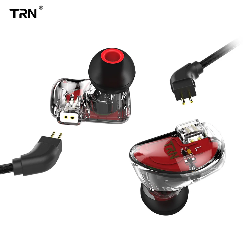 TRN гибридные наушники вкладыши V30 1DD + 2BA спортивные Hi Fi DJ съемная гарнитура 2pin 24h