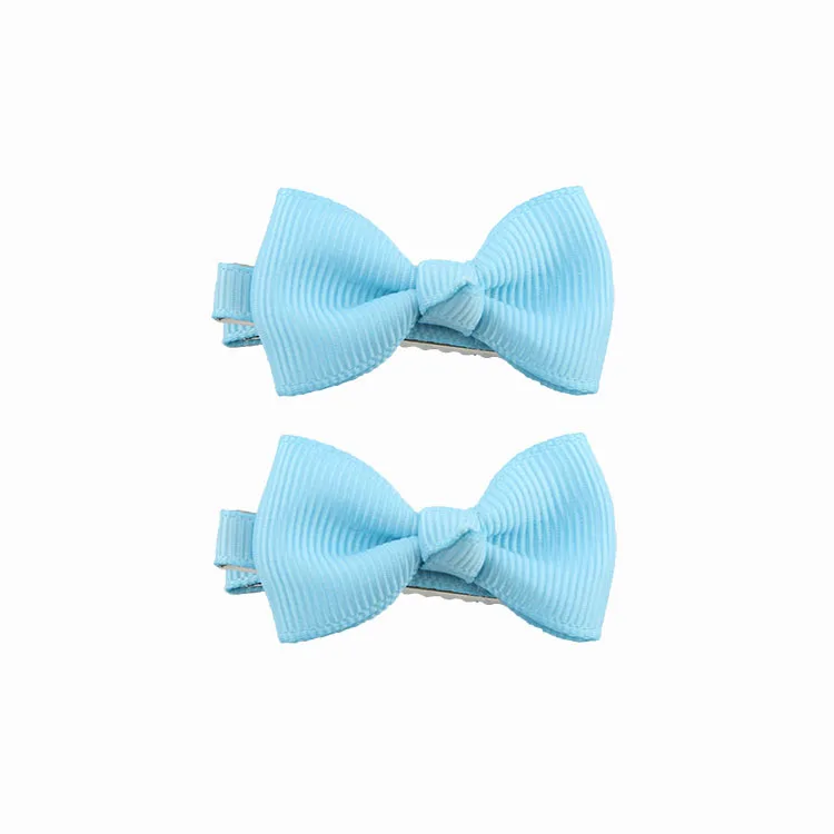 5 sky blue FASACC 2 шт. лента бантики для волос Зажимы для детей заколки для девочек детская заколка детские заколки для волос милые аксессуары для украшения волос - Цвет: 5 sky blue