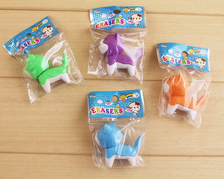 Free ship!1lot=36pc!Creative cartoon cute dog animal rubber eraser/ stationery for children students/gift toy eraser | Канцтовары для