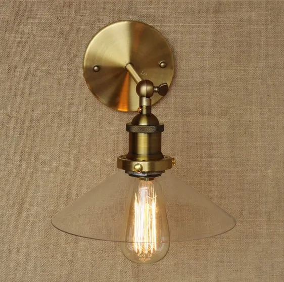 Ретро Лофт Эдисон бра стекло Винтаж настенные светильники промышленные для