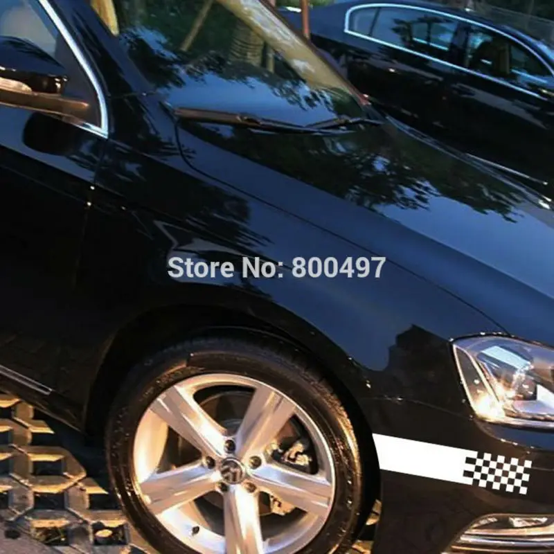 Креативные автомобильные наклейки черно-белые в клетку для Теслы Ford Honda Toyota Chevrolet