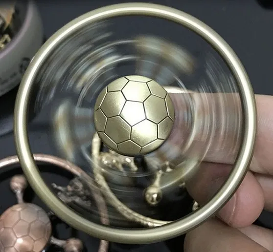 Ручной Spinner Металлический EDC Непоседа счетчик Ретро латунь талисман анти стресс