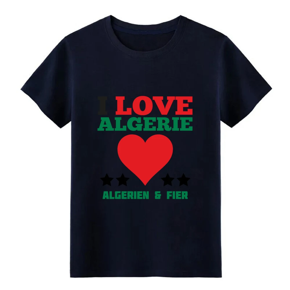 Мужская хлопковая футболка с надписью i love algerie 2 базовая однотонная Повседневная