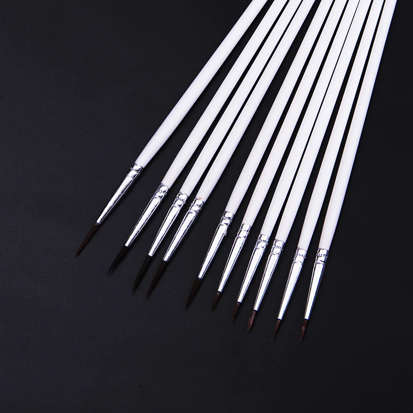 

5 Pcs Fine Hand Painted Hook Line Pen Round Tip Watercolor Drawing Brush Pen Student Stationery Art Supplies