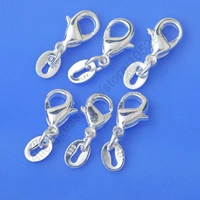 bulk 50pcslot genuine 925 sterling silver lobster clasp jump rings tags connector components diy bracelets necklace