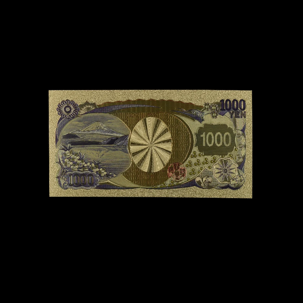 10 шт./компл. 1000 японский Юань красочная Золотая фольга банкноты для подарка