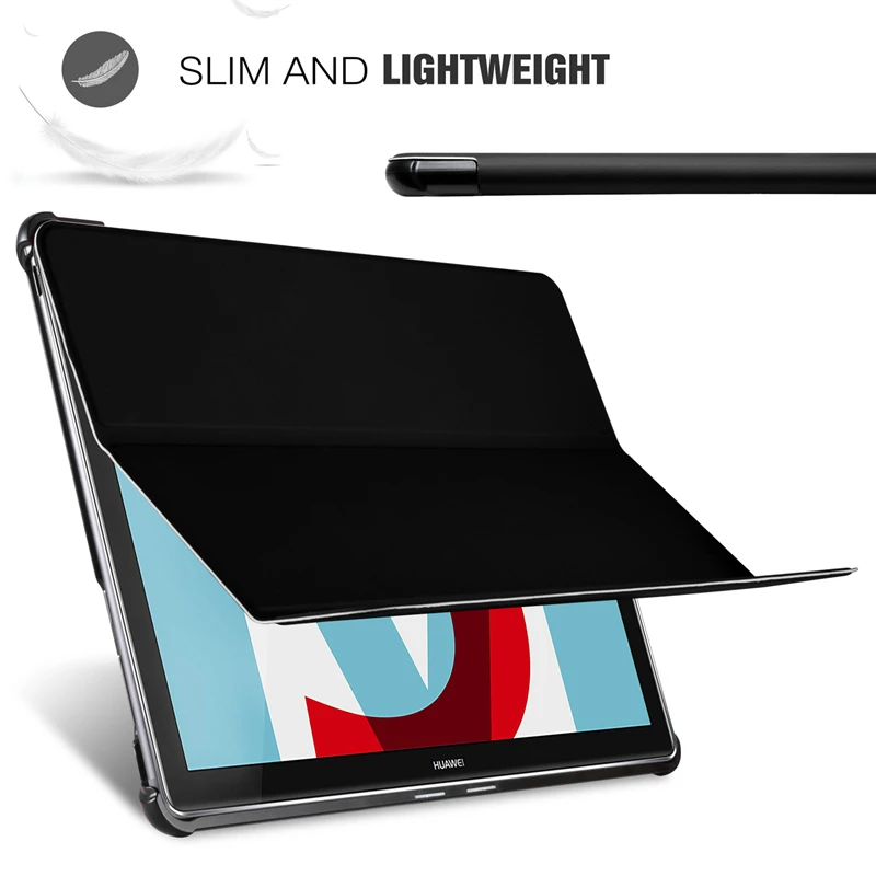 DULCII Tri-fold Stand Smart PU Cover Protector for Huawei MediaPad M5 10/M5 10 (Pro) - 10.8 Inches | Компьютеры и офис