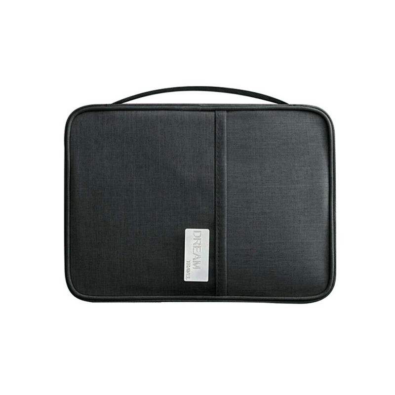 Black Large Семейный дорожный Органайзер, держатель для паспорта, документов, RFID карт, билетов, кошелек, сумка, сумки для хранения - Цвет: Black Large