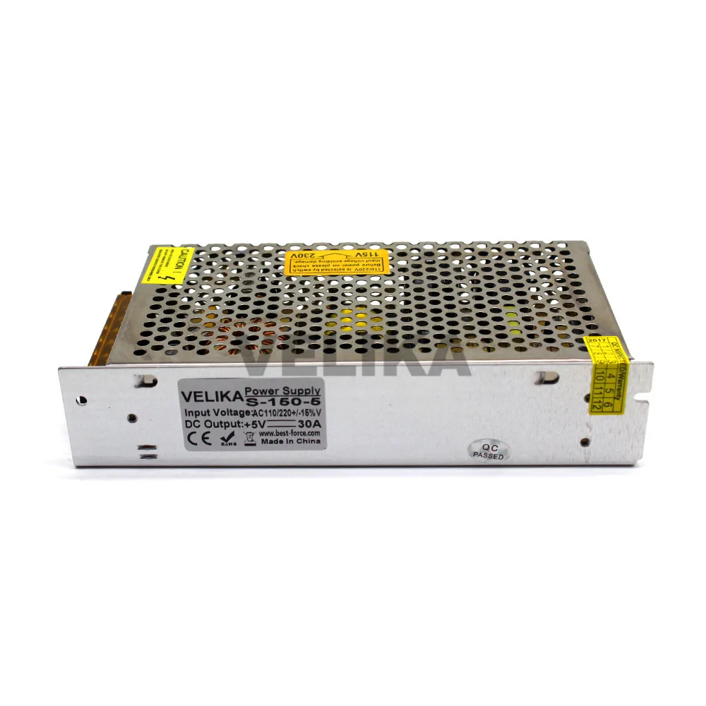 DC5V импульсный источник питания 30A 150 Вт 110 В 220 AC DC 5 SMPS для светодиодной ленты
